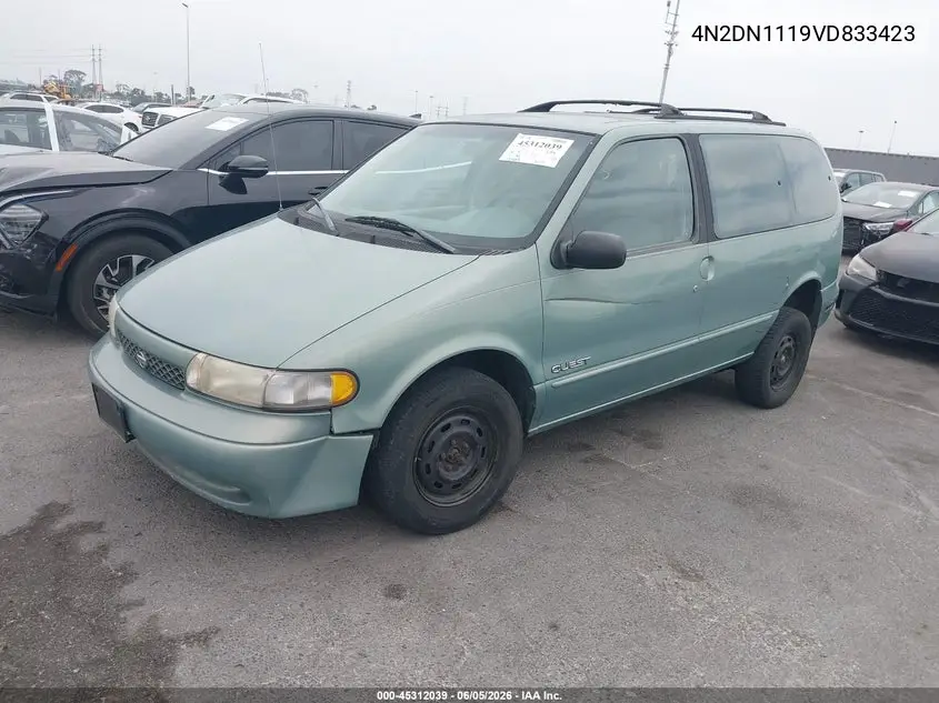 1997 Nissan Quest Gxe/Xe VIN: 4N2DN1119VD833423 Lot: 45312039