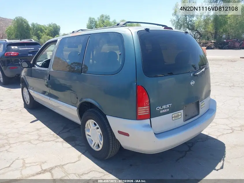 1997 Nissan Quest Gxe/Xe VIN: 4N2DN1116VD812108 Lot: 45573672