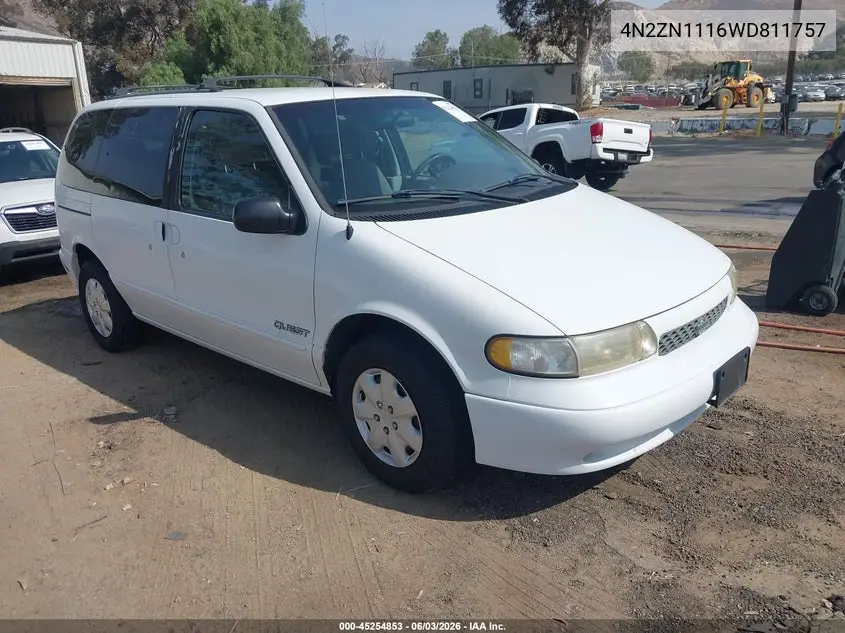 1998 Nissan Quest Gxe/Xe VIN: 4N2ZN1116WD811757 Lot: 45254853