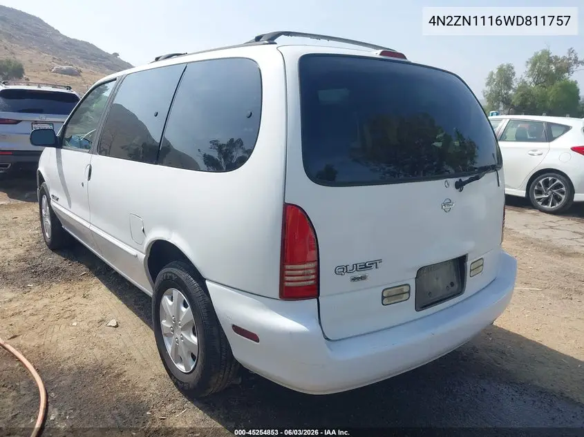 1998 Nissan Quest Gxe/Xe VIN: 4N2ZN1116WD811757 Lot: 45254853