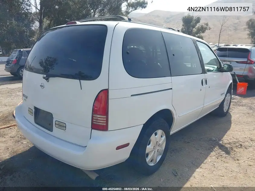 1998 Nissan Quest Gxe/Xe VIN: 4N2ZN1116WD811757 Lot: 45254853