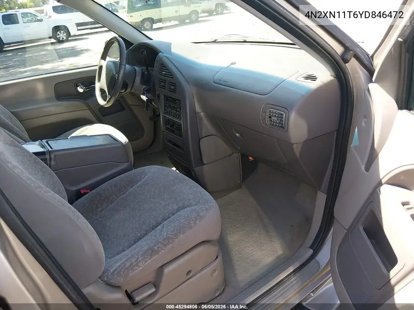 2000 Nissan Quest Gle/Gxe/Se-Cloth/Se-Leather VIN: 4N2XN11T6YD846472 Lot: 45294806