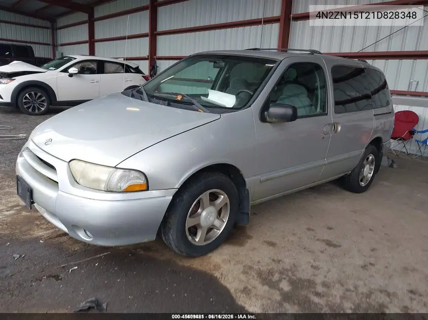 4N2ZN15T21D828348 2001 Nissan Quest Gxe