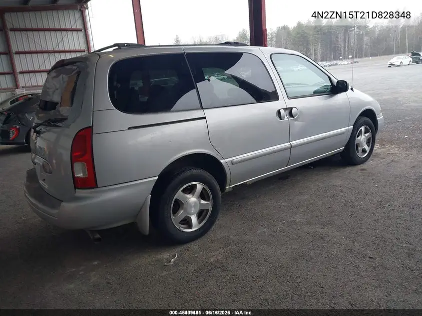4N2ZN15T21D828348 2001 Nissan Quest Gxe