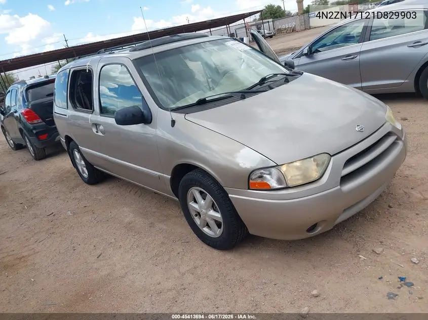 2001 Nissan Quest Gle VIN: 4N2ZN17T21D829903 Lot: 45413694