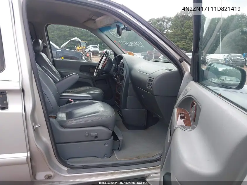 2001 Nissan Quest Gle VIN: 4N2ZN17T11D821419 Lot: 45486531