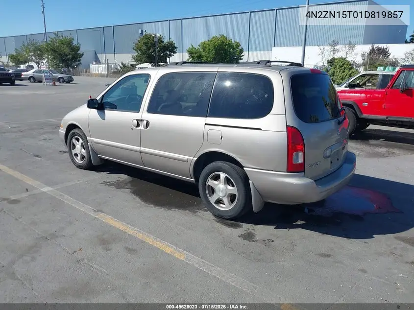 2001 Nissan Quest Gxe VIN: 4N2ZN15T01D819857 Lot: 45628023