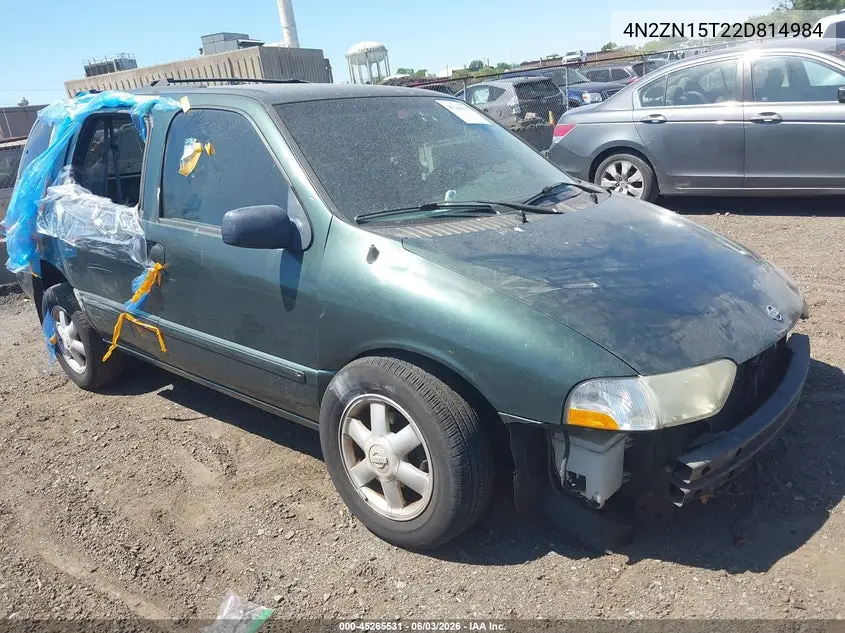 2002 Nissan Quest Gxe VIN: 4N2ZN15T22D814984 Lot: 45265531