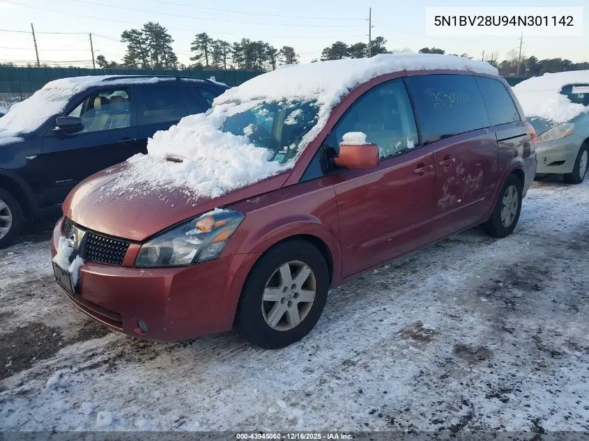 5N1BV28U94N301142 2004 Nissan Quest 3.5 Sl