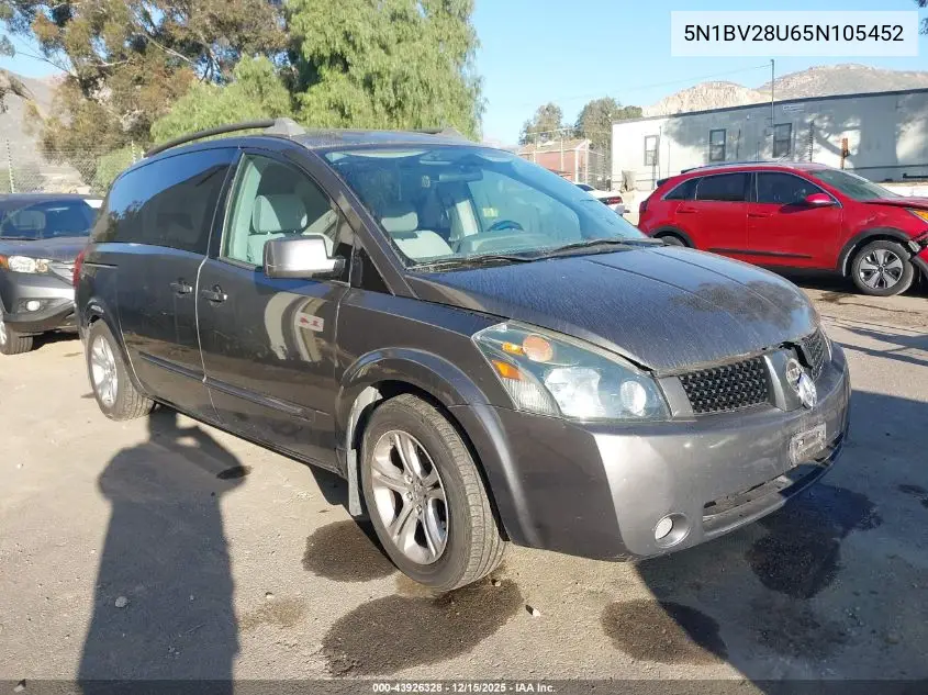 5N1BV28U65N105452 2005 Nissan Quest 3.5
