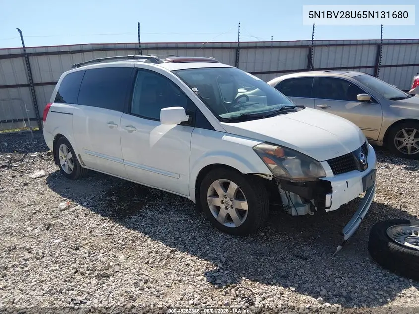 2005 Nissan Quest 3.5 Se VIN: 5N1BV28U65N131680 Lot: 45262346