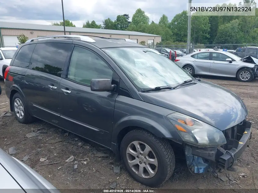2007 Nissan Quest S/Se/Sl VIN: 5N1BV28U97N132924 Lot: 45101929