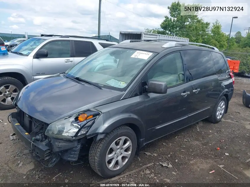 2007 Nissan Quest S/Se/Sl VIN: 5N1BV28U97N132924 Lot: 45101929
