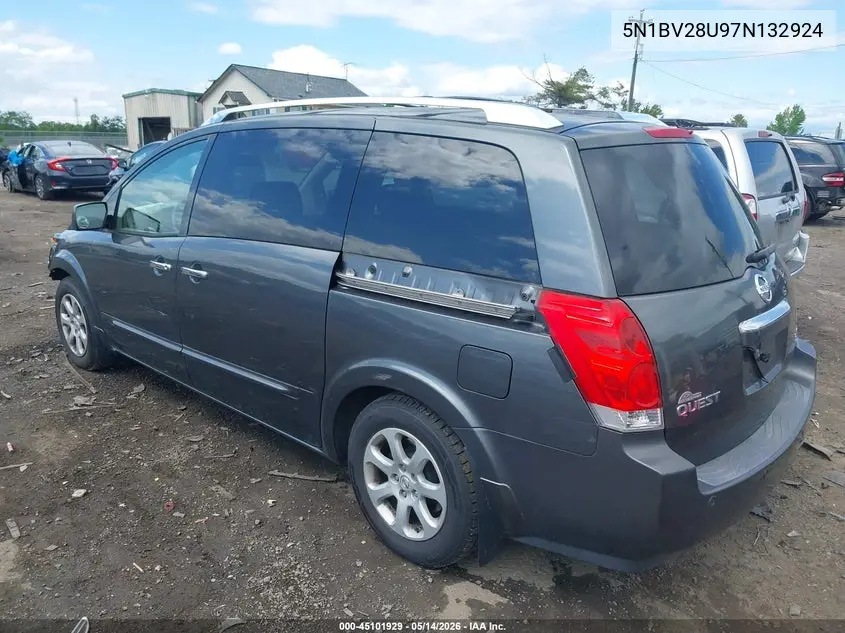 2007 Nissan Quest S/Se/Sl VIN: 5N1BV28U97N132924 Lot: 45101929