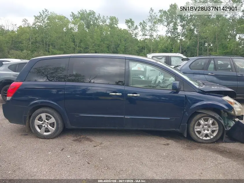 2007 Nissan Quest 3.5 VIN: 5N1BV28U37N142901 Lot: 45352186