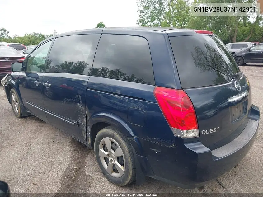 2007 Nissan Quest 3.5 VIN: 5N1BV28U37N142901 Lot: 45352186