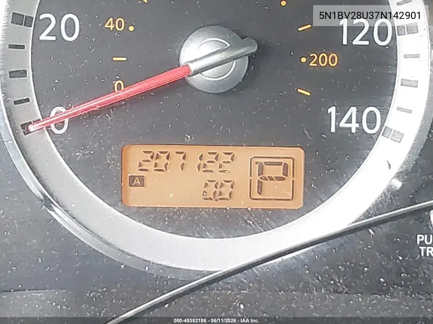 2007 Nissan Quest 3.5 VIN: 5N1BV28U37N142901 Lot: 45352186