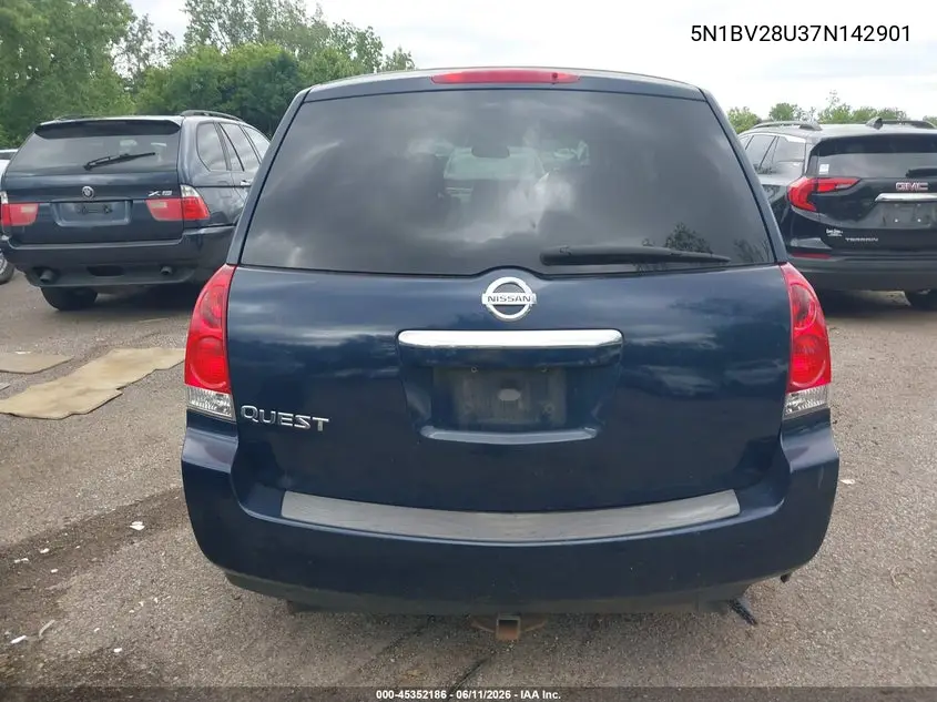 2007 Nissan Quest 3.5 VIN: 5N1BV28U37N142901 Lot: 45352186