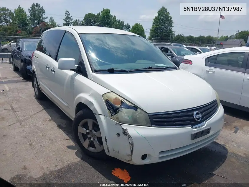 2007 Nissan Quest 3.5 VIN: 5N1BV28U37N137987 Lot: 45472522
