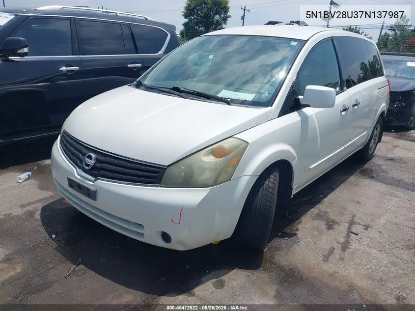 2007 Nissan Quest 3.5 VIN: 5N1BV28U37N137987 Lot: 45472522