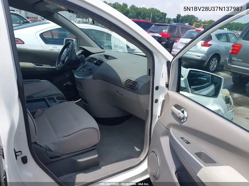 2007 Nissan Quest 3.5 VIN: 5N1BV28U37N137987 Lot: 45472522