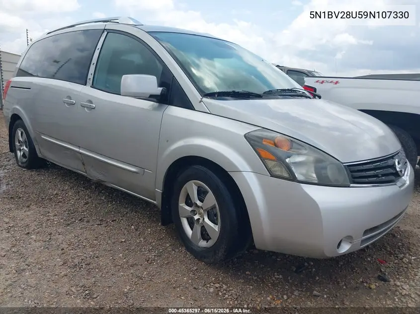 2009 Nissan Quest 3.5 S VIN: 5N1BV28U59N107330 Lot: 45365297