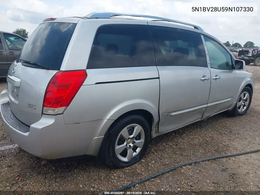 2009 Nissan Quest 3.5 S VIN: 5N1BV28U59N107330 Lot: 45365297