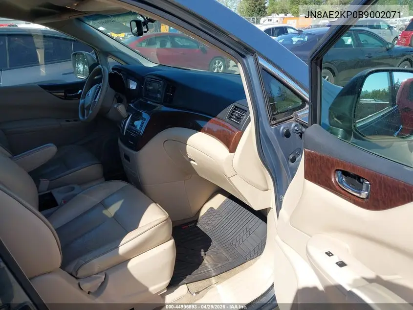 2011 Nissan Quest Sl VIN: JN8AE2KP0B9002071 Lot: 44996893