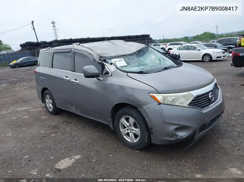 2011 Nissan Quest Sv VIN: JN8AE2KP7B9008417 Lot: 45224802