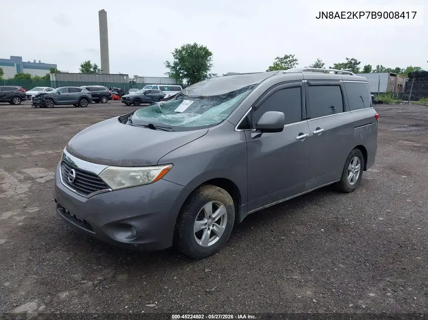 2011 Nissan Quest Sv VIN: JN8AE2KP7B9008417 Lot: 45224802