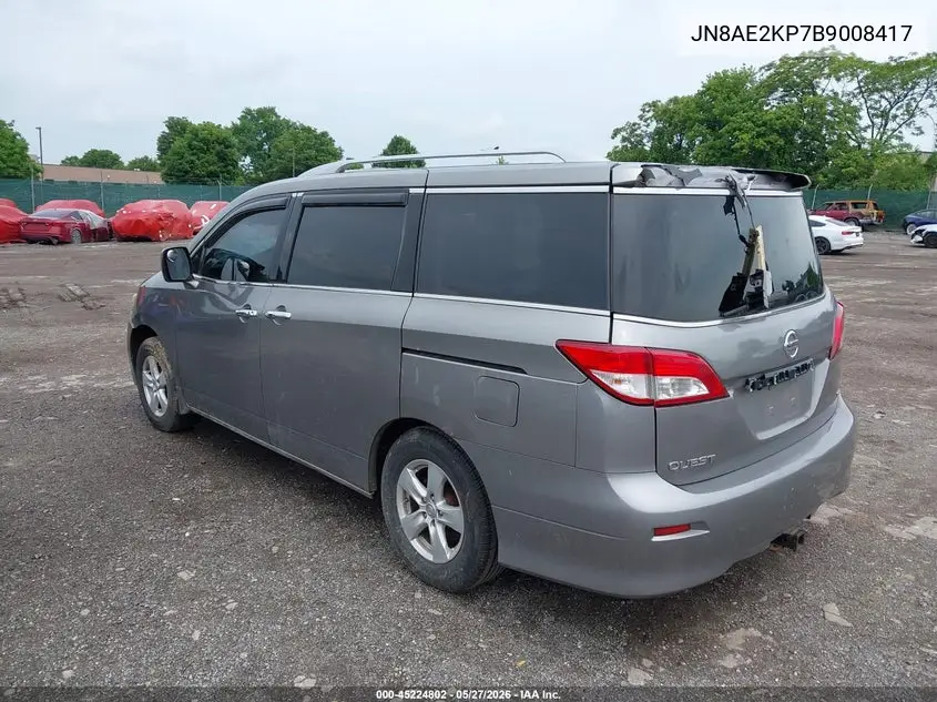 2011 Nissan Quest Sv VIN: JN8AE2KP7B9008417 Lot: 45224802