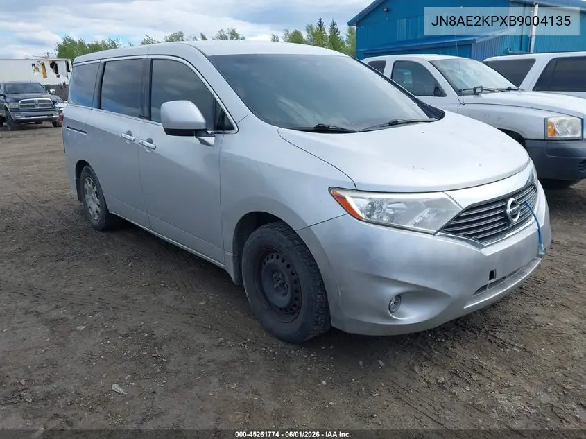 2011 Nissan Quest S VIN: JN8AE2KPXB9004135 Lot: 45261774