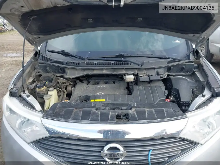 2011 Nissan Quest S VIN: JN8AE2KPXB9004135 Lot: 45261774