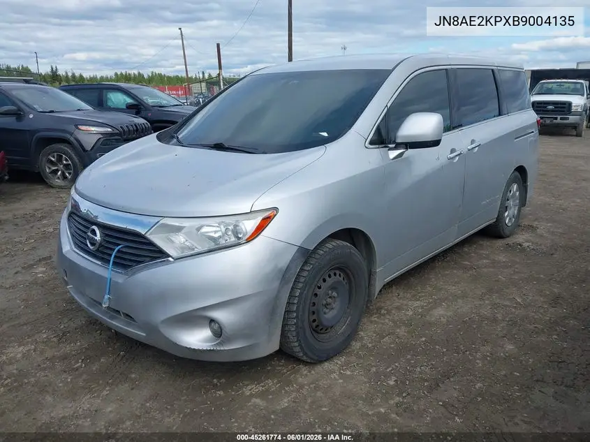 2011 Nissan Quest S VIN: JN8AE2KPXB9004135 Lot: 45261774