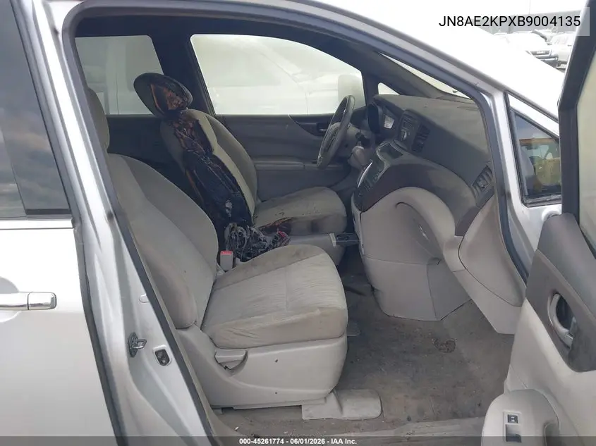 2011 Nissan Quest S VIN: JN8AE2KPXB9004135 Lot: 45261774