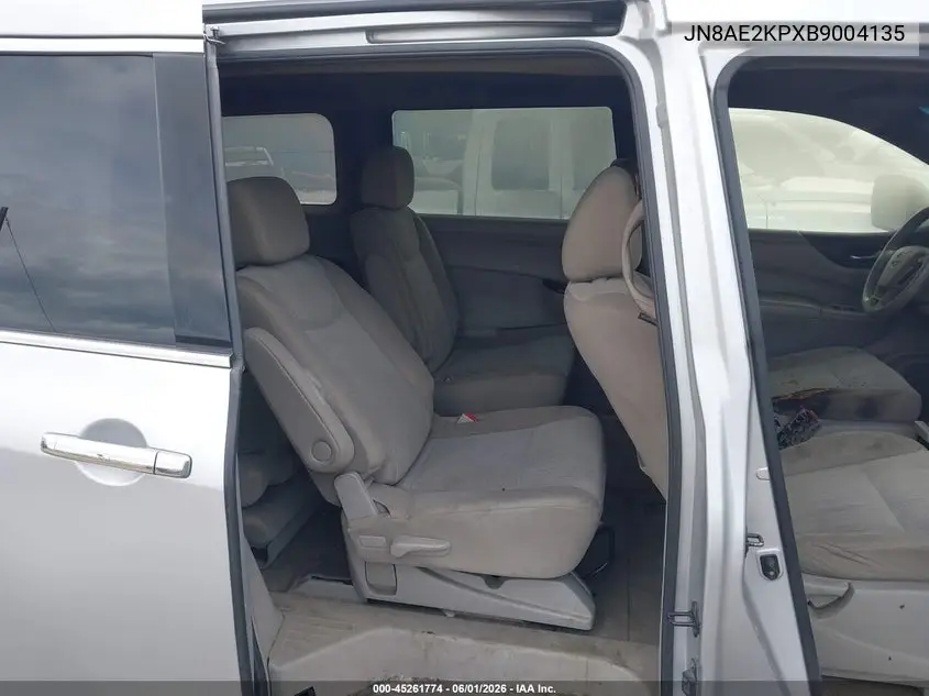 2011 Nissan Quest S VIN: JN8AE2KPXB9004135 Lot: 45261774