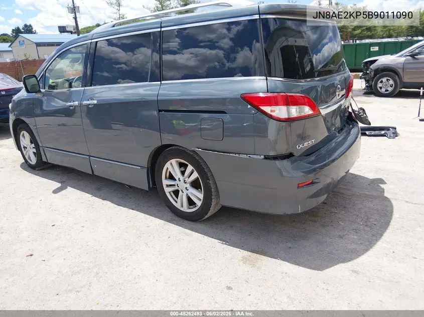 2011 Nissan Quest Le VIN: JN8AE2KP5B9011090 Lot: 45262493