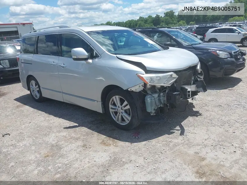 2011 Nissan Quest Le VIN: JN8AE2KP4B9005751 Lot: 45391787