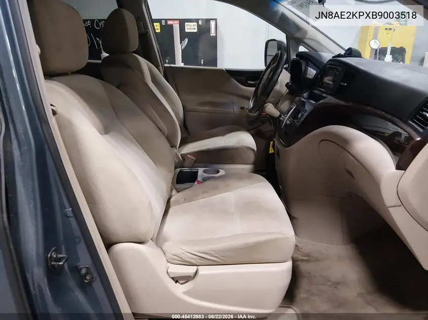 2011 Nissan Quest Sv VIN: JN8AE2KPXB9003518 Lot: 45412983