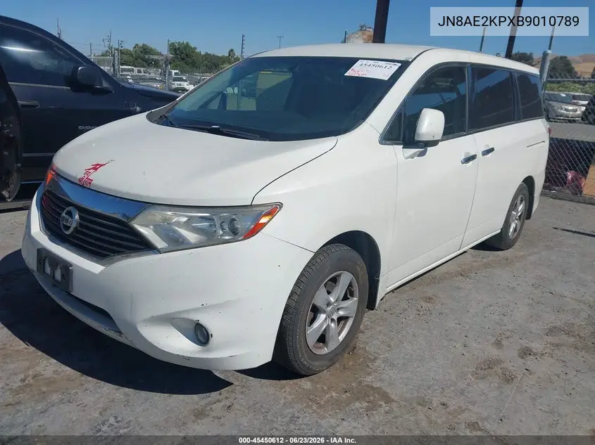 2011 Nissan Quest Sv VIN: JN8AE2KPXB9010789 Lot: 45450612