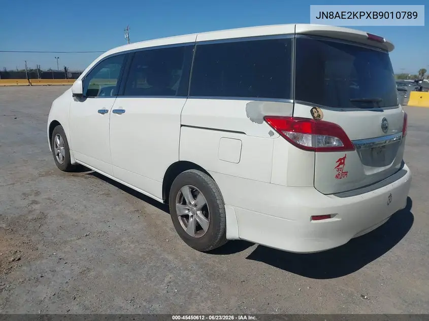 2011 Nissan Quest Sv VIN: JN8AE2KPXB9010789 Lot: 45450612
