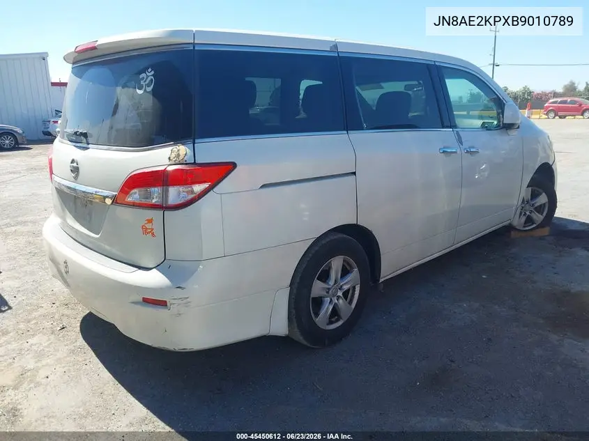 2011 Nissan Quest Sv VIN: JN8AE2KPXB9010789 Lot: 45450612