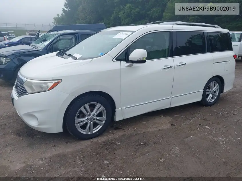 2011 Nissan Quest Sl VIN: JN8AE2KP9B9002019 Lot: 45466782