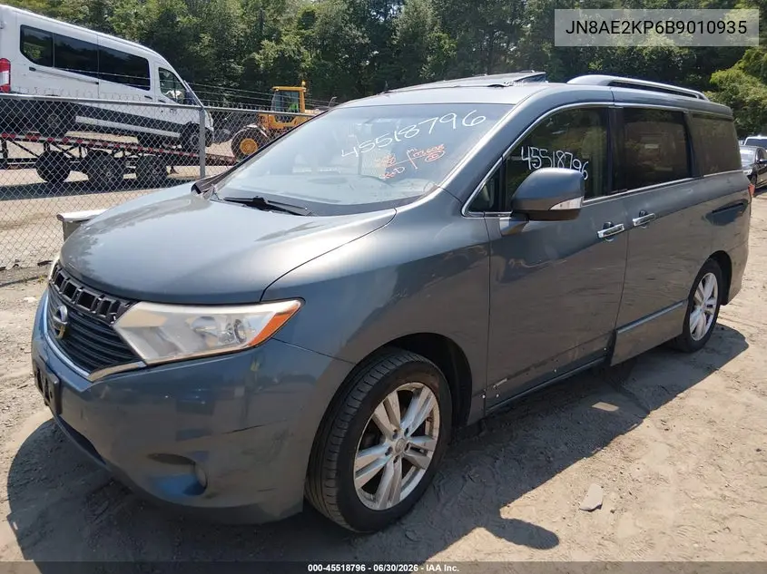 2011 Nissan Quest Sl VIN: JN8AE2KP6B9010935 Lot: 45518796