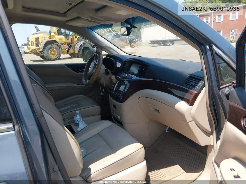 2011 Nissan Quest Sl VIN: JN8AE2KP6B9010935 Lot: 45518796