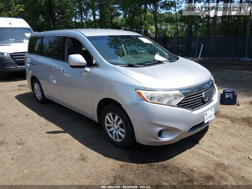 2011 Nissan Quest S VIN: JN8AE2KP4B9012215 Lot: 45527442