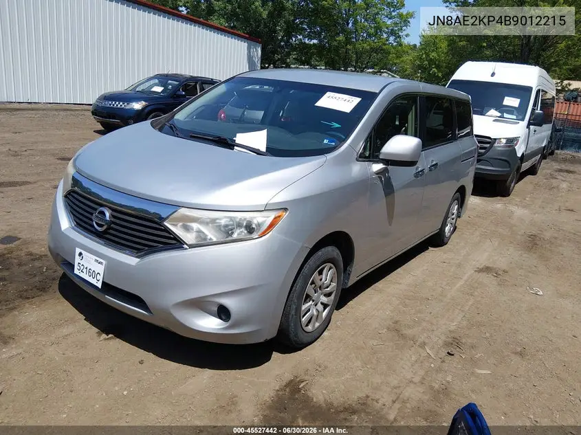 2011 Nissan Quest S VIN: JN8AE2KP4B9012215 Lot: 45527442