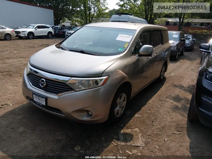 2011 Nissan Quest Sv VIN: JN8AE2KP9B9003655 Lot: 45642080