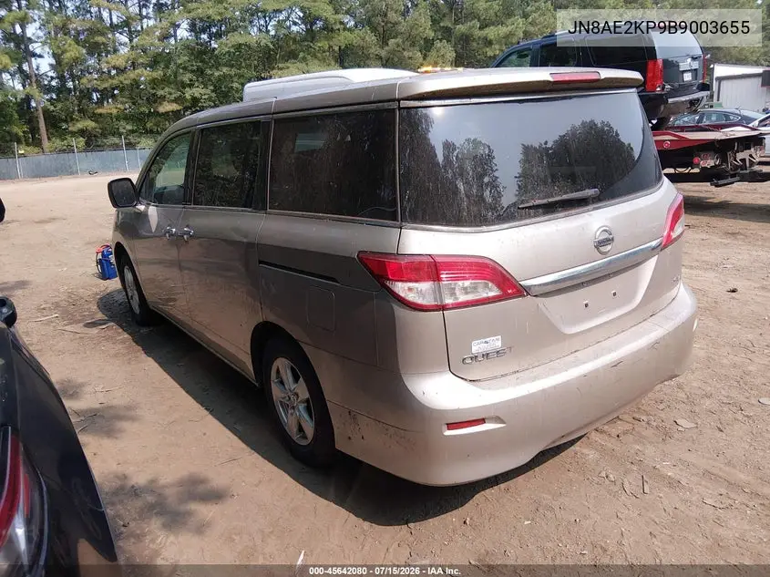 2011 Nissan Quest Sv VIN: JN8AE2KP9B9003655 Lot: 45642080