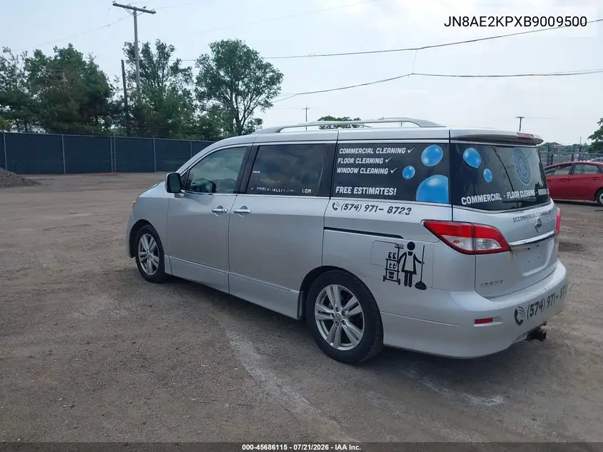 2011 Nissan Quest Sl VIN: JN8AE2KPXB9009500 Lot: 45686115
